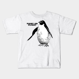 fight or flight Penguin Kids T-Shirt